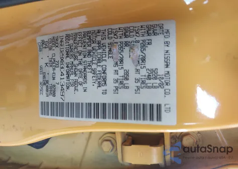 2003 Nissan Frontier Xe-V6 from USA, damaged, VIN 1N6ED29X83C413497